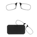 Legless Clamp Nose Retractable Reading Glasses for Men and Women, Portable Ultra-thin Glasses