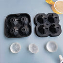 4-Hole Diamond Ice Mold - Flexible Silicone Ice Mold Tray