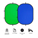 Portable Green Screen - 2 in 1 Double Sided Pop Up Collapsible Backdrop for Photo, Video Shooting, Live Streaming & Gaming