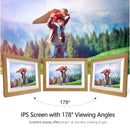 Digital Photo Frame - 10.1 Inch Wi-Fi Digital Picture Frame Easy to Share Videos via Frameo APP, Auto-Rotate & Wall Mountable