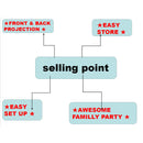 Affichage gonflable de projecteur de film extérieur