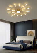 Firework Ceiling Lamp LED with Center Light for Living Room, Sputnik, Flower Lighting Fixture