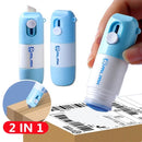 Thermal Paper Correction Fluid - Security Stamp Identity Protection Roller Stamper with Unboxing Knife