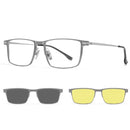 Optical Night Vision Polarized Magnetic Clip -  Glasses for Men Pure Titanium Frame