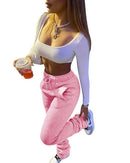 Winter Sweatpants, Thick Fleece Jogger Pants, Stacked Pants