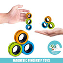 Remove stress and anxiety with this colorful magnetic ring fidget toy.