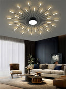 Firework Ceiling Lamp LED with Center Light for Living Room, Sputnik, Flower Lighting Fixture