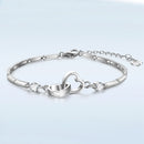 Clamped Hearts Bracelet