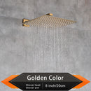 Brushed Golden Rainfall Shower Head