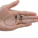 Legless Clamp Nose Retractable Reading Glasses for Men and Women, Portable Ultra-thin Glasses