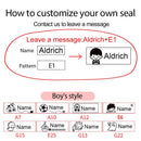 Name Stamp, Customized, Waterproof for Children Kids Students