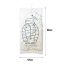 Hanging Vacuum Storage Bags - Closet Organizer Vacuum Bag, Space Saving Clear Seal Compressed Bags