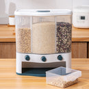 Wall-Mounted Dry Food Dispenser - 6/3 Grid Cereal Dispenser Kitchen Storage Organizer