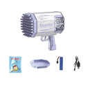 Bubble Bazooka Gun Rocket with 69 Holes, Soap Bubbles Machine Gun, Automatic Blower With Light, Toys For Kids Children Boys Girls