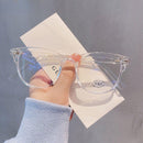Transparent Anti Blue Light Computer Glasses Round for Women