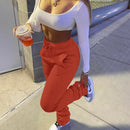 Winter Sweatpants, Thick Fleece Jogger Pants, Stacked Pants