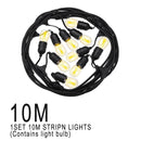 Solar Garden Festoon Light Pack - 10m/20m/30m Waterproof LED String Lights with S14 Bulb