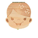 Wooden Baby Tooth Box Organizer Milk Teeth Storage Umbilical Lanugo Save Collect Baby Souvenirs Gifts