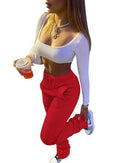 Winter Sweatpants, Thick Fleece Jogger Pants, Stacked Pants