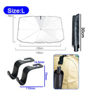 Car Sunshade Umbrella - Foldable Heat Insulation Protection for Auto Windshield 10 Ribs