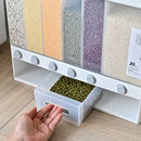Wall-Mounted Dry Food Dispenser - 6/3 Grid Cereal Dispenser Kitchen Storage Organizer