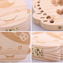 Wooden Baby Tooth Box Organizer Milk Teeth Storage Umbilical Lanugo Save Collect Baby Souvenirs Gifts