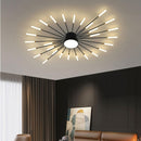 Firework Ceiling Lamp LED with Center Light for Living Room, Sputnik, Flower Lighting Fixture