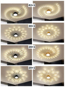 Firework Ceiling Lamp LED with Center Light for Living Room, Sputnik, Flower Lighting Fixture