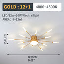 Firework Ceiling Lamp LED with Center Light for Living Room, Sputnik, Flower Lighting Fixture