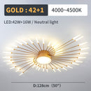 Firework Ceiling Lamp LED with Center Light for Living Room, Sputnik, Flower Lighting Fixture