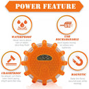 Magnetic LED Emergency Safety Flare - Road Safety Flashing Red Warning Lamp for Boat & Vehicles