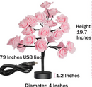 Enchanted Rose Tree Lamp, Bonsai, Warm White LED Night Light, Bedroom Decoration