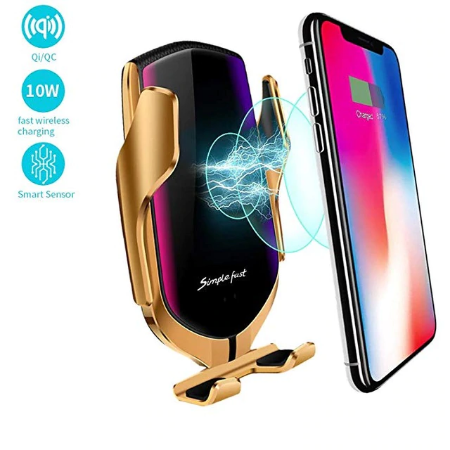 Automatic Clamping Quick Car QI Wireless Charger Stand