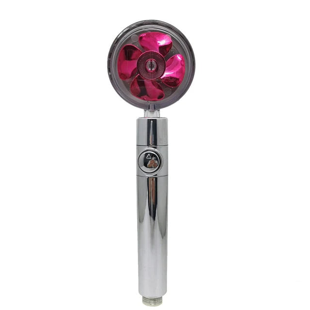 High Pressure Showerhead, Hand held with Fan, Built-in Filter, Turbo Propeller