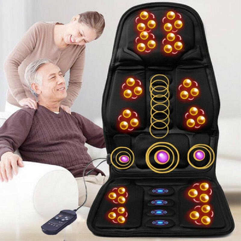 Portable Heated Vibrating Back Massager - Massage Chair Pad for Home O Portable Heated Vibrating Back Massager - Massage Chair Pad for Home O