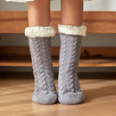 Winter Home Socks Slippers - Women Nonslip Thicken Warm Soft Cotton Sock
