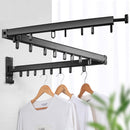 Retractable Cloth Drying Rack, Folding Clothes Hanger, Wall Mount