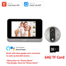 Digital Door Viewer - 1080P WiFi DoorBell Eye Peephole Camera with Monitor 4.3 Inch LCD Screen Motion Detection