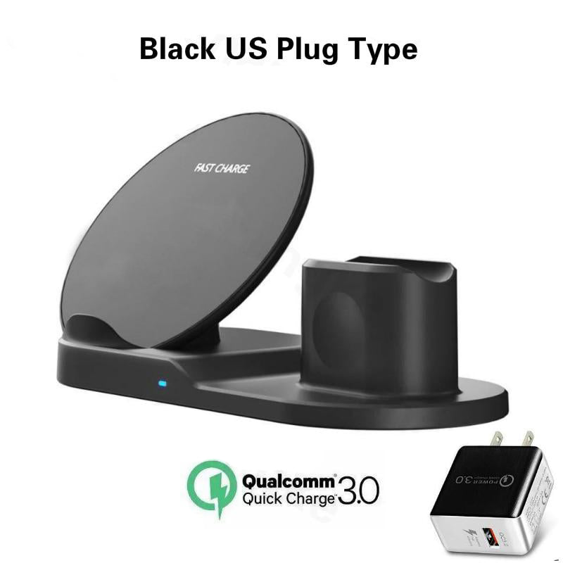 3-in-1 Fast Wireless Charger Dock Stand