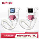Fetal Heartbeat Doppler - Heart Beat Monitor Backlight LCD Pink Color with 2Mhz 3mhz 8Mhz
