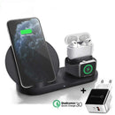 3-in-1 Fast Wireless Charger Dock Stand