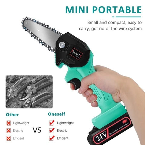 Mini-Electric Wood-Cutting Chainsaw