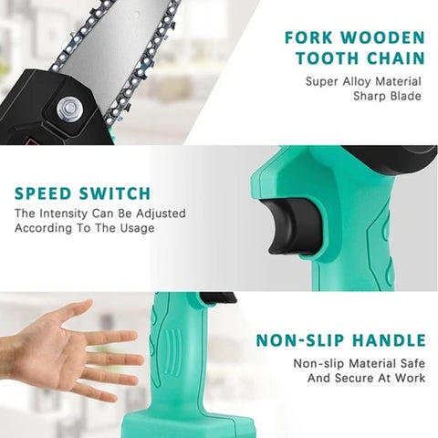 Mini-Electric Wood-Cutting Chainsaw