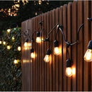 Solar Garden Festoon Light Pack - 10m/20m/30m Waterproof LED String Lights with S14 Bulb