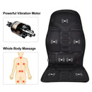 Portable Heated Vibrating Back Massager - Massage Chair Pad for Home Office Use