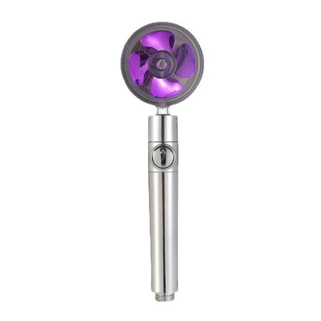 High Pressure Showerhead, Hand held with Fan, Built-in Filter, Turbo Propeller