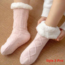 Winter Home Socks Slippers - Women Nonslip Thicken Warm Soft Cotton Sock