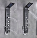 Colonne de panneau de douche numérique noire