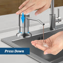 Sink Soap Dispenser Stainless Steel Extension Tube Kit for Liquid Soap Kitchen Sink Bathroom