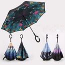 Inverted Umbrella C-Shaped Handle, Anti-UV Waterproof Windproof Rain Umbrella